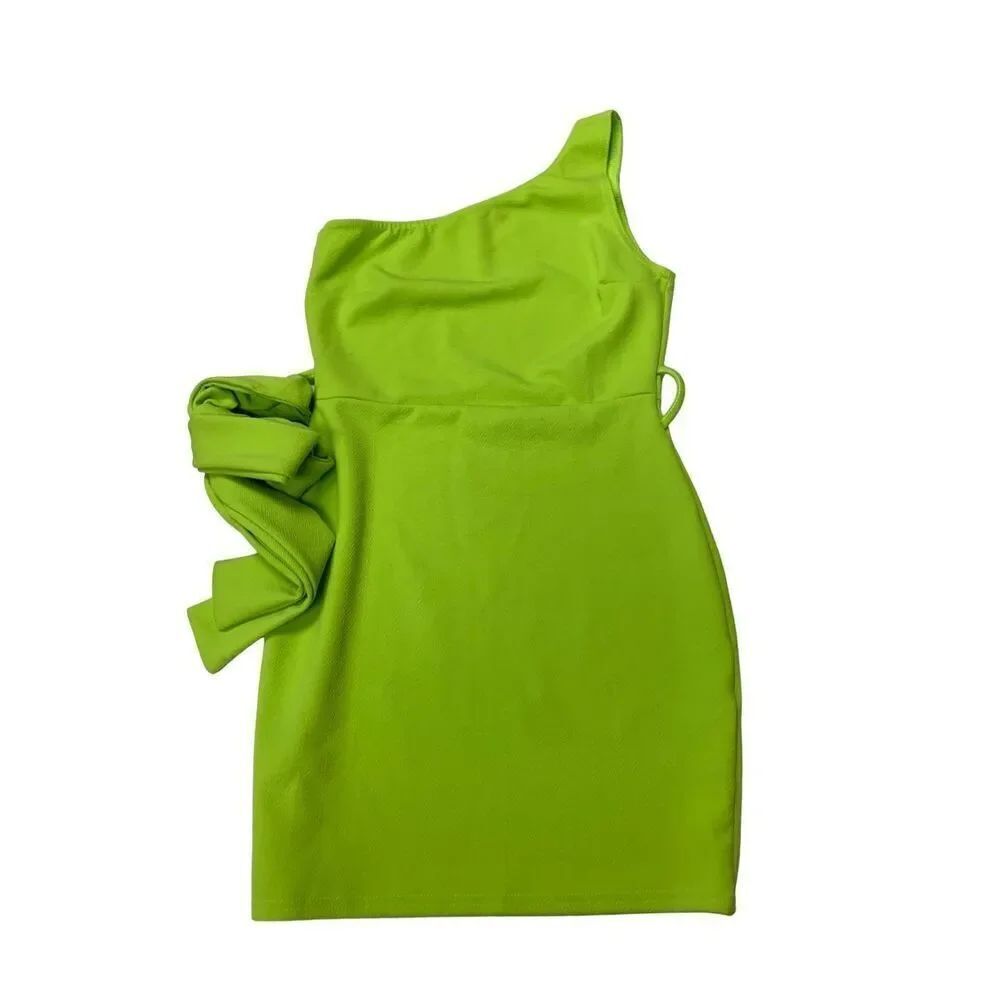 Neon Green Dress BooHoo